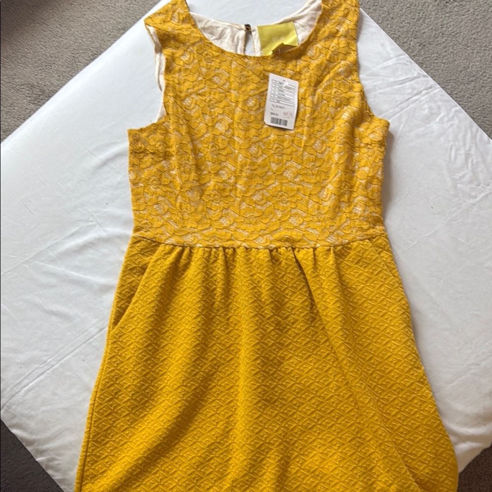 H&M Mustard Lace Dress
